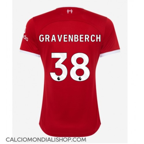 Maglie da calcio Liverpool Ryan Gravenberch #38 Prima Maglia Femminile 2023-24 Manica Corta
